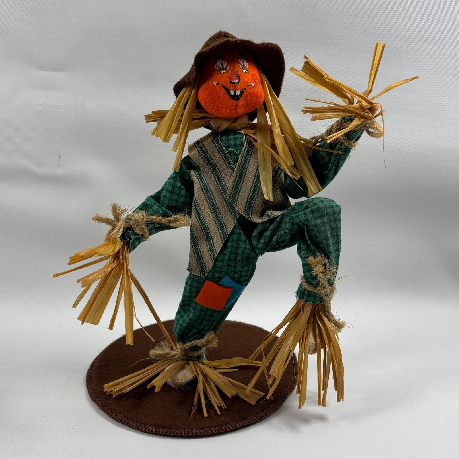 Annalee Country Bumpkin Scarecrow Doll 1997 Pumpkin Face Posable Fall Figure