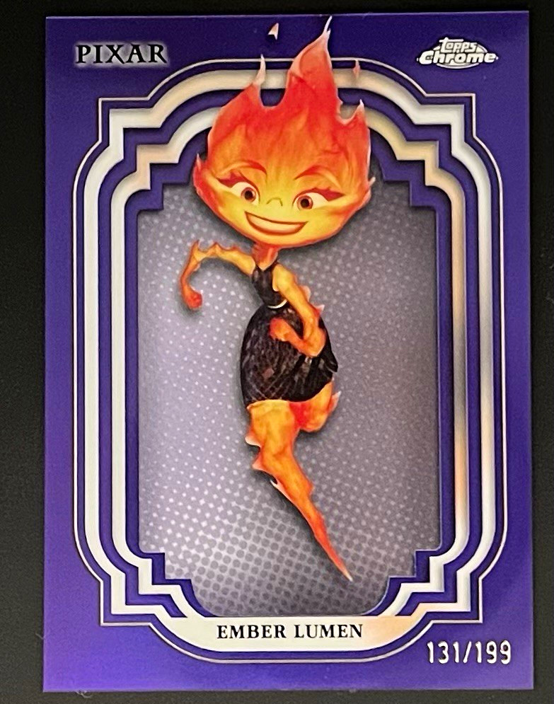 2024 Topps Chrome Disney Pixar Ember Lumen #57 Purple 131/199 Trading Card