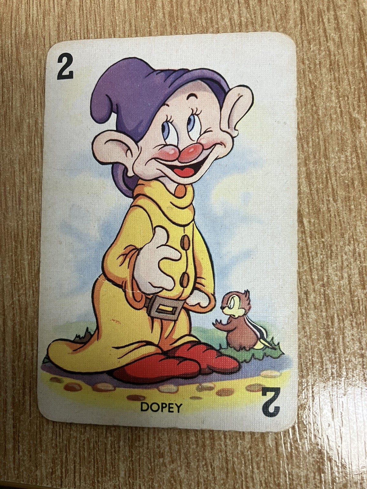 1938 Walt Disney Shuffled Symphony Mickey Mouse Red Back Rare Card Dopey 
