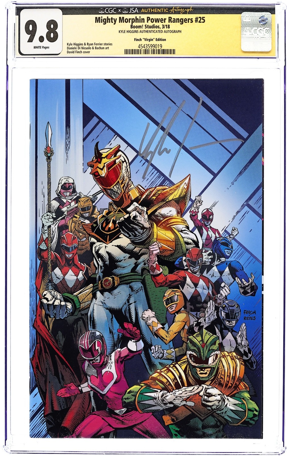 MIGHTY MORPHIN POWER RANGERS (2016 BOOM) #25CSA.B CGC 9.8 JSA HIGGINS