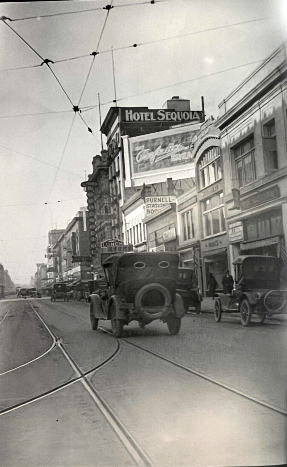 SACRAMENTO ANTIQUE PHOTO NEGATIVE SEQUOIA K STREET c. 1920s