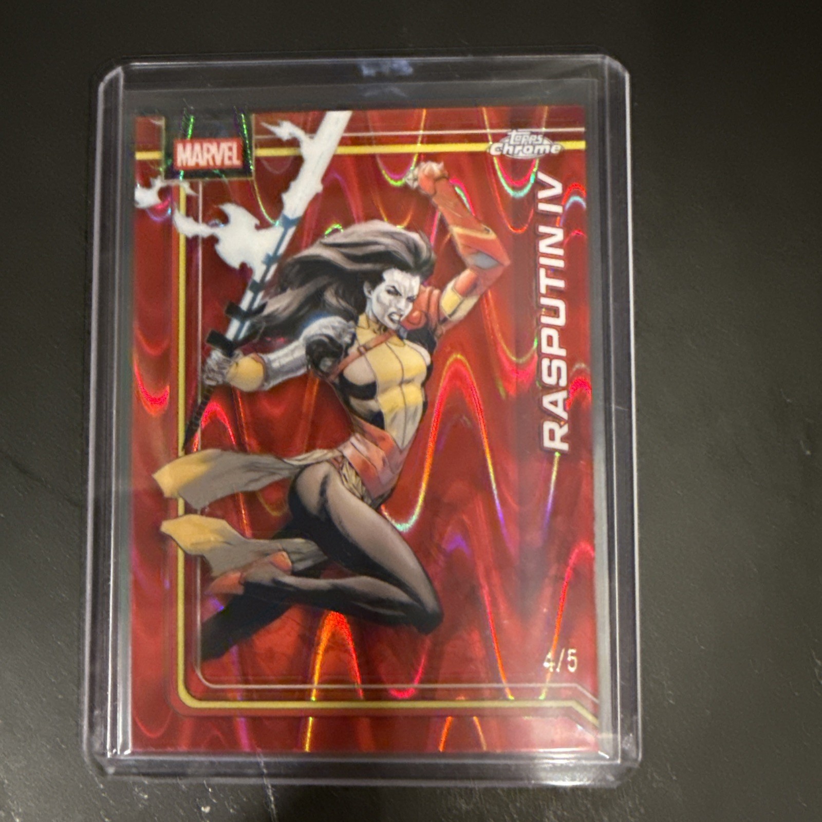 Marvel Topps Chrome 2026 Rasputin IV Red Wave Refractor Numbered 4/5 NM
