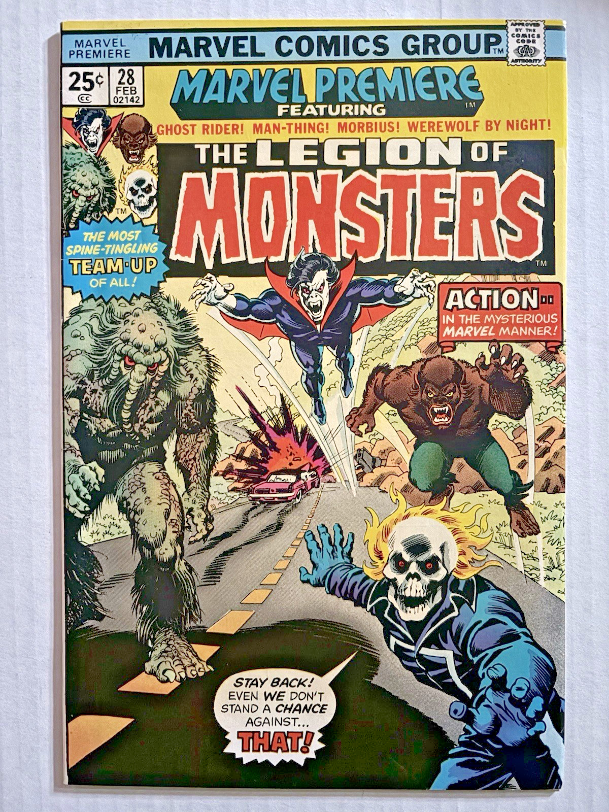 Marvel Premiere #28 Feb 1976 1st App. Legion of Monsters Bronze Very Fine+ (8.5)
