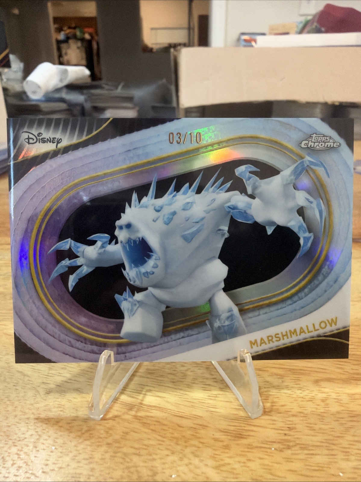 2025 Topps Chrome Disney Marshmallow Black Refractor /10 Frozen