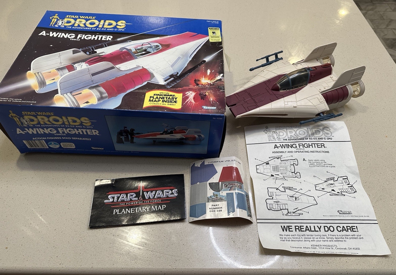 Vintage Star Wars Droids A-Wing Fighter Vehicle 1985