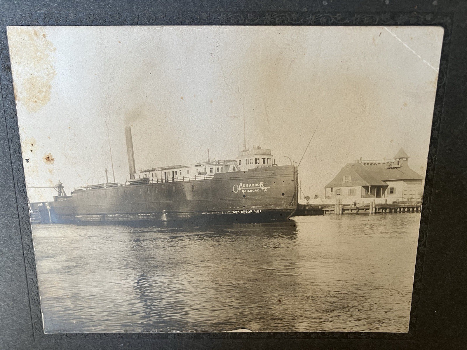 Rare Antique Cabinet Card Ann Arbor Michigan Railroad Steamship Lines Photograph