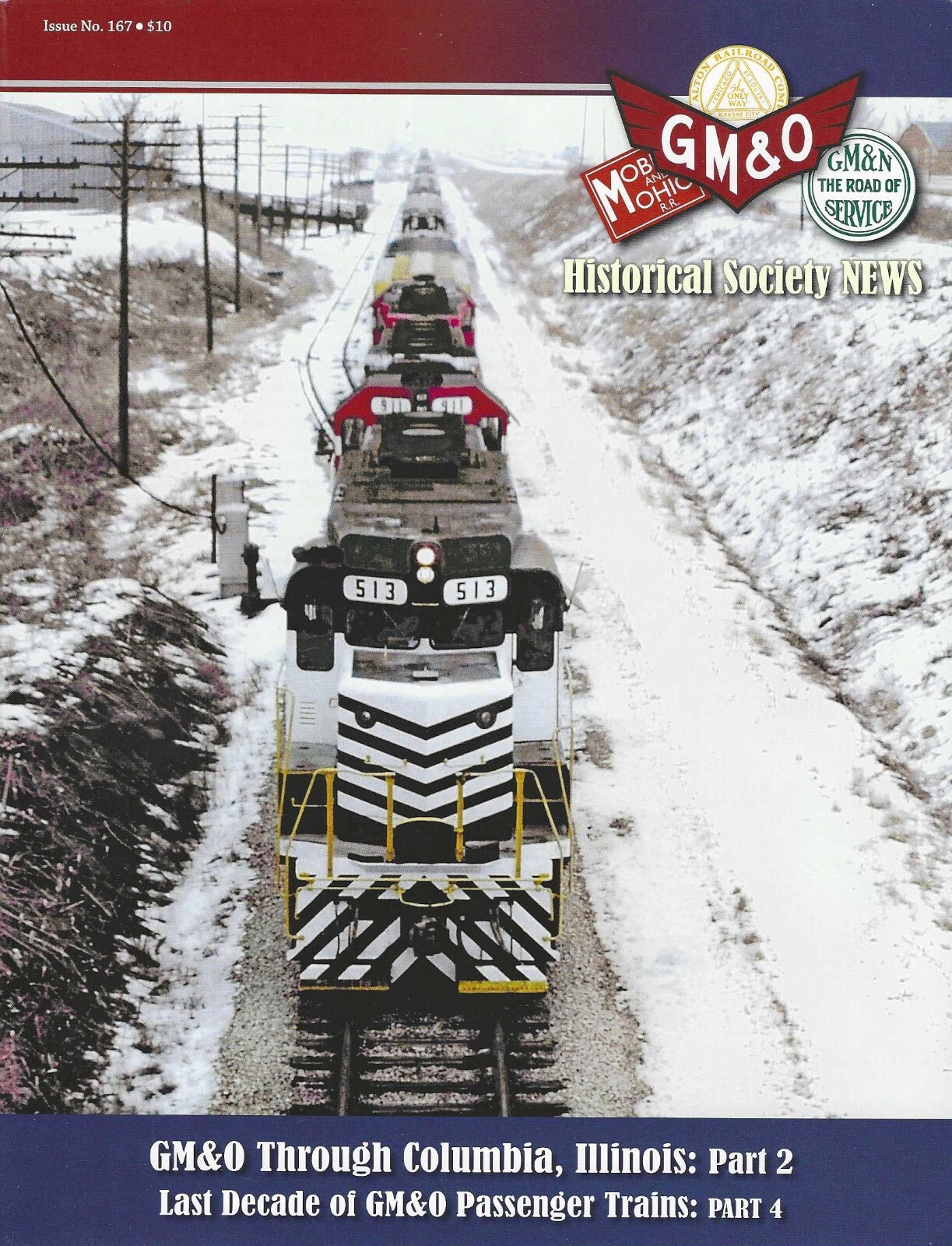 GM&O - No. 167 - 2024, GULF, MOBILE & OHIO Historical Society Publication, NEW