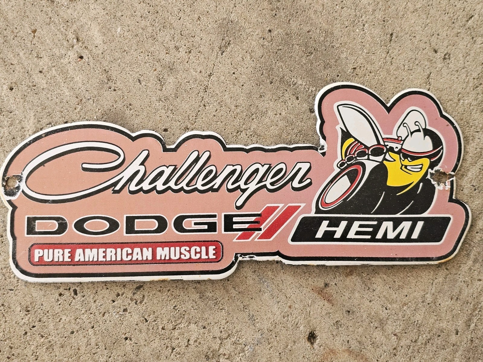 VINTAGE DODGE HEMI DEALERSHIP  PORCELAIN SIGN 12