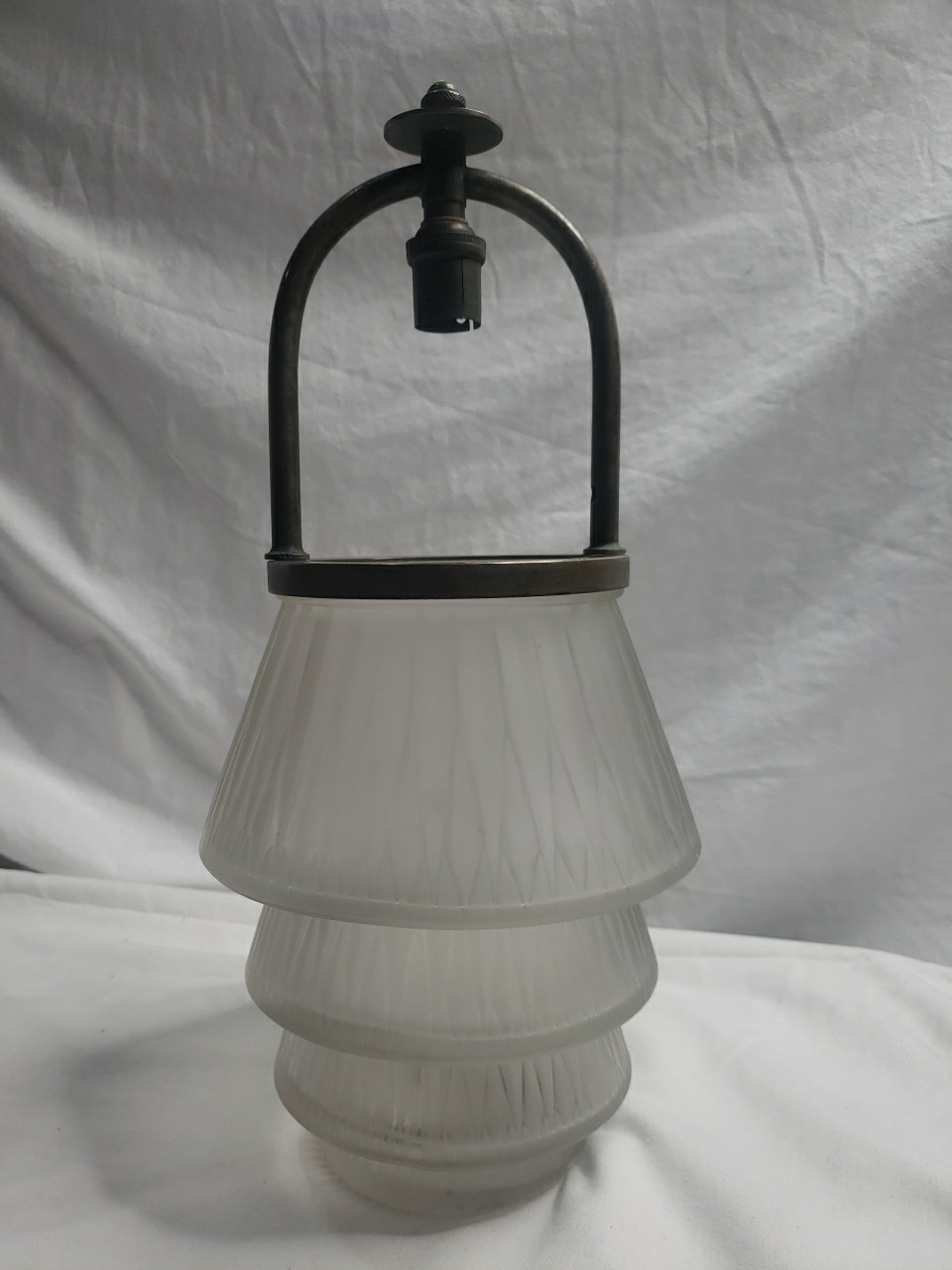 Authentic René Lalique Frosted Glass Art Deco Lamp Base – Vintage French Crystal
