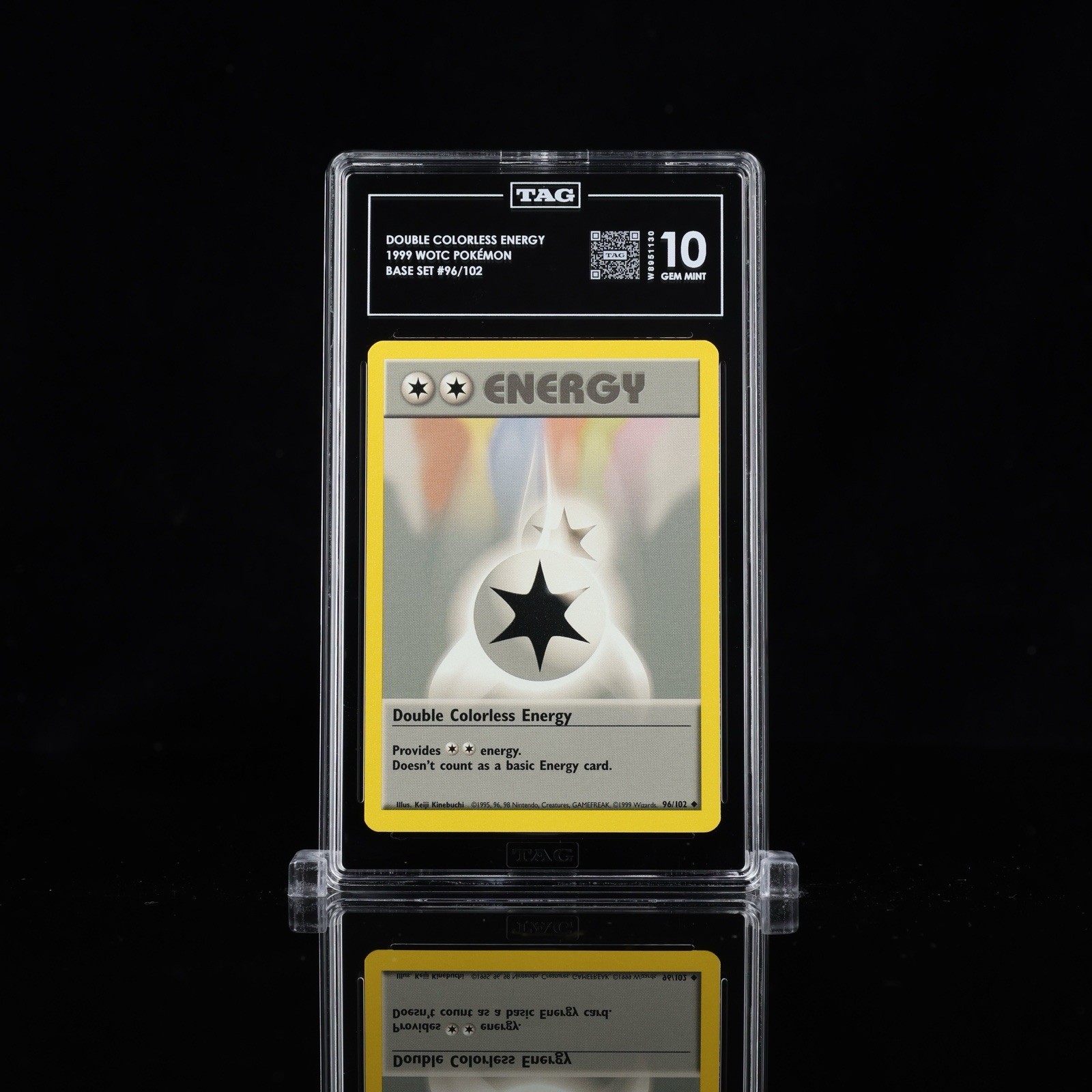 Double Colourless Energy 1999 WOTC Pokemon Base Set #96/102 Gem Mint TAG 10