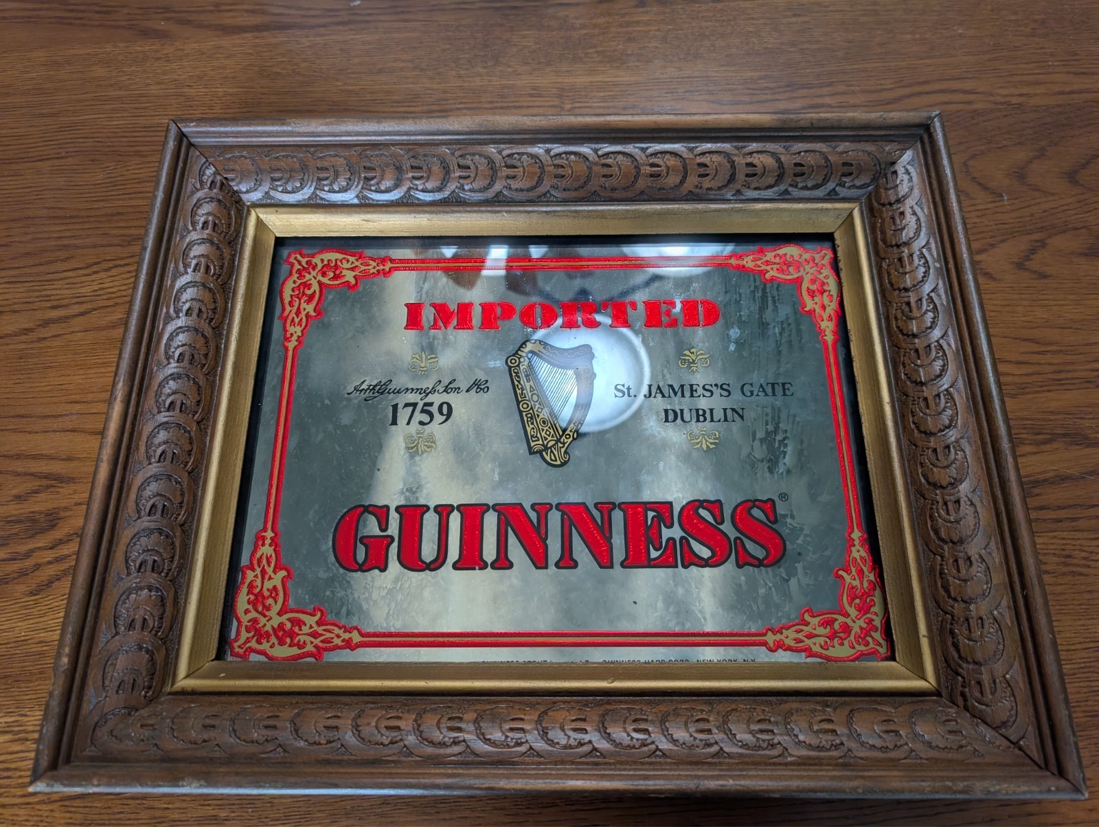 Vintage Guiness Bar Mirror