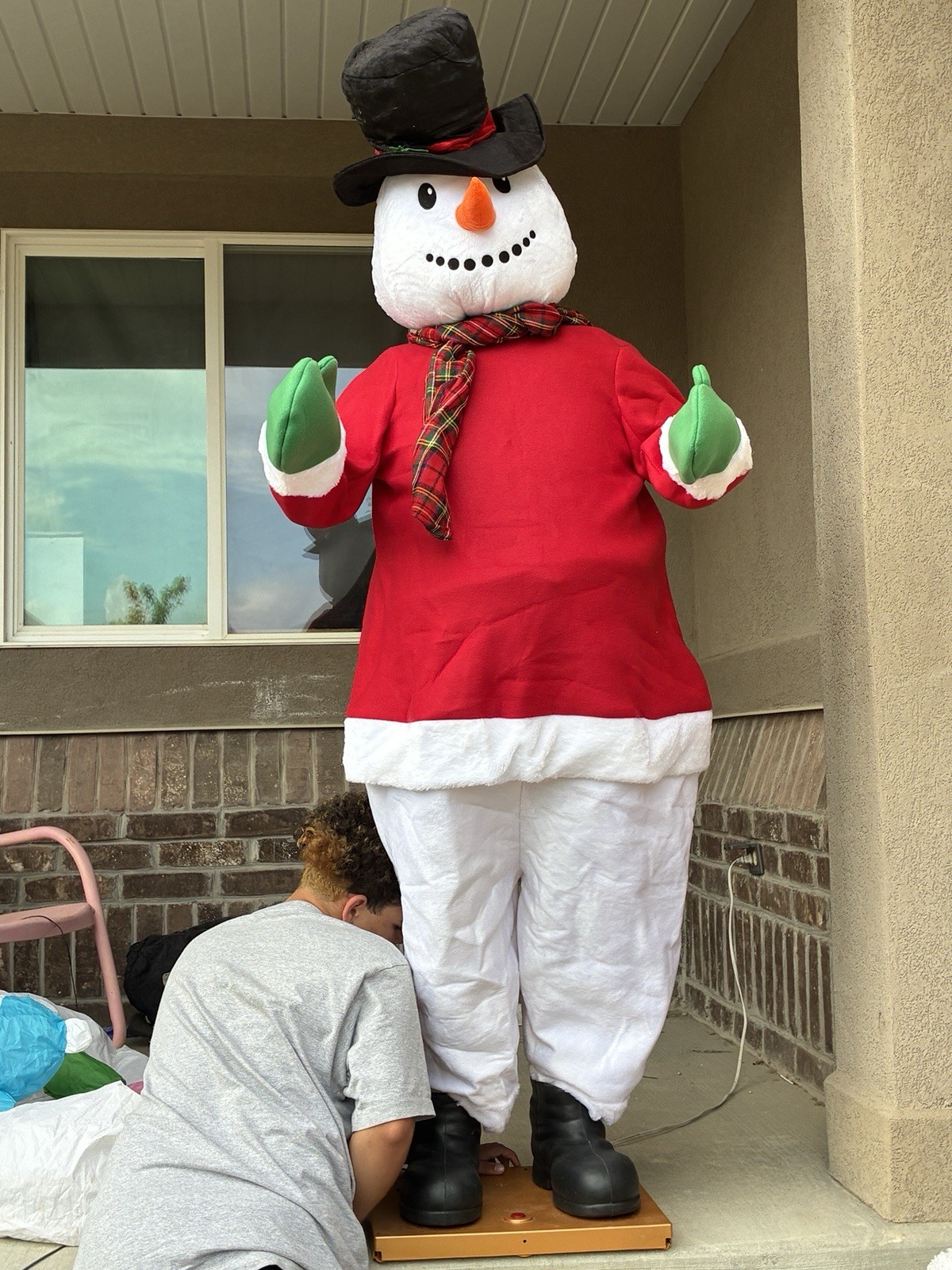 Gemmy Life Size Snowman Dancing Singing 2018 Excellent Condition