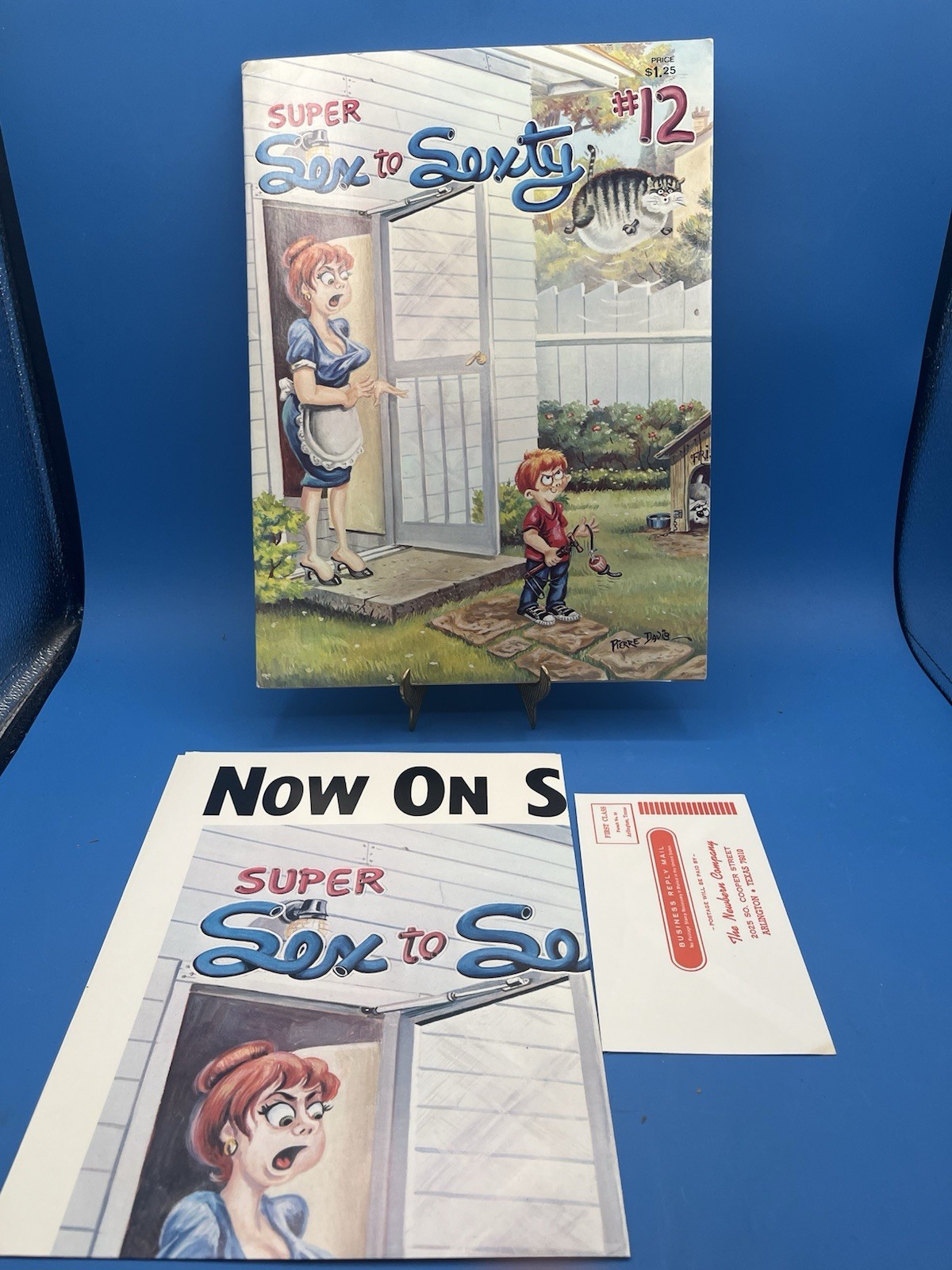 1971 Super Sex to Sexty #12 Magazine w/ RARE Original Store Display Poster Davis