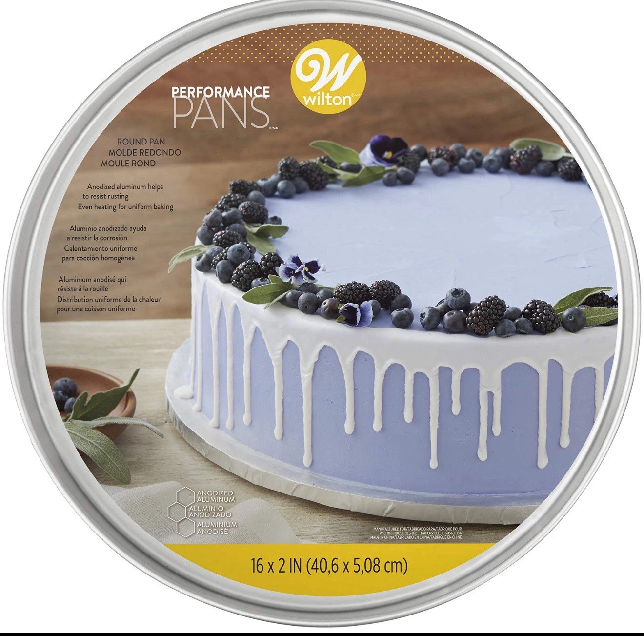Wilton Performance Pans Aluminum Round Cake Dessert Pan 16 x 2 in. Big