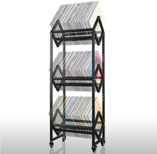 Adjustable 3-Tier Record Holder Rack for 300 LPs - Stylish Album Display Stand Adjustable 3-Tier Record Holder Rack for 300 LPs - Stylish Album Display Stand