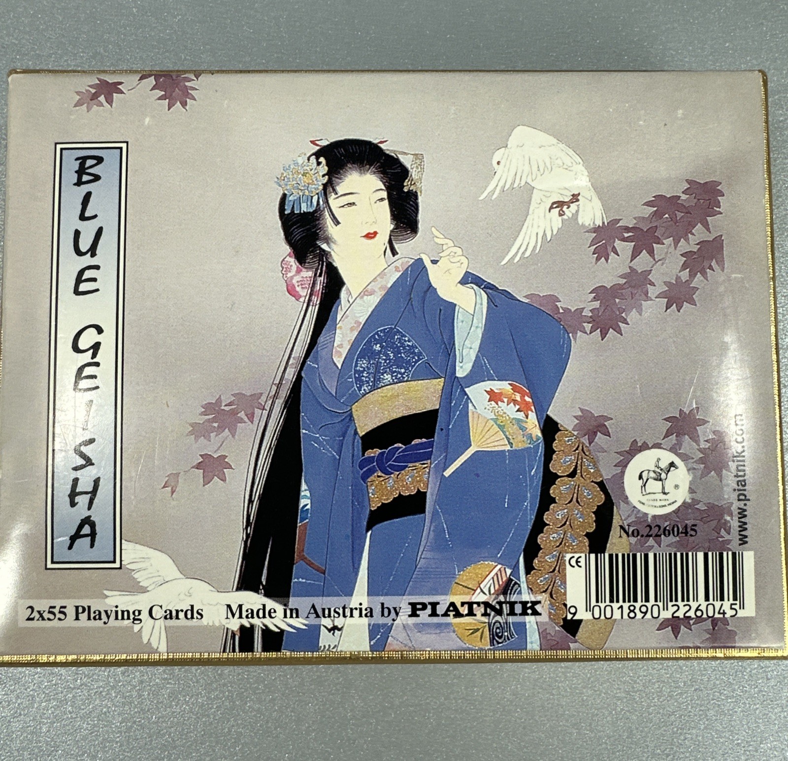 Platnik Geisha Playing Cards 2 Deck Gold Box #226045 Vintage New Sealed