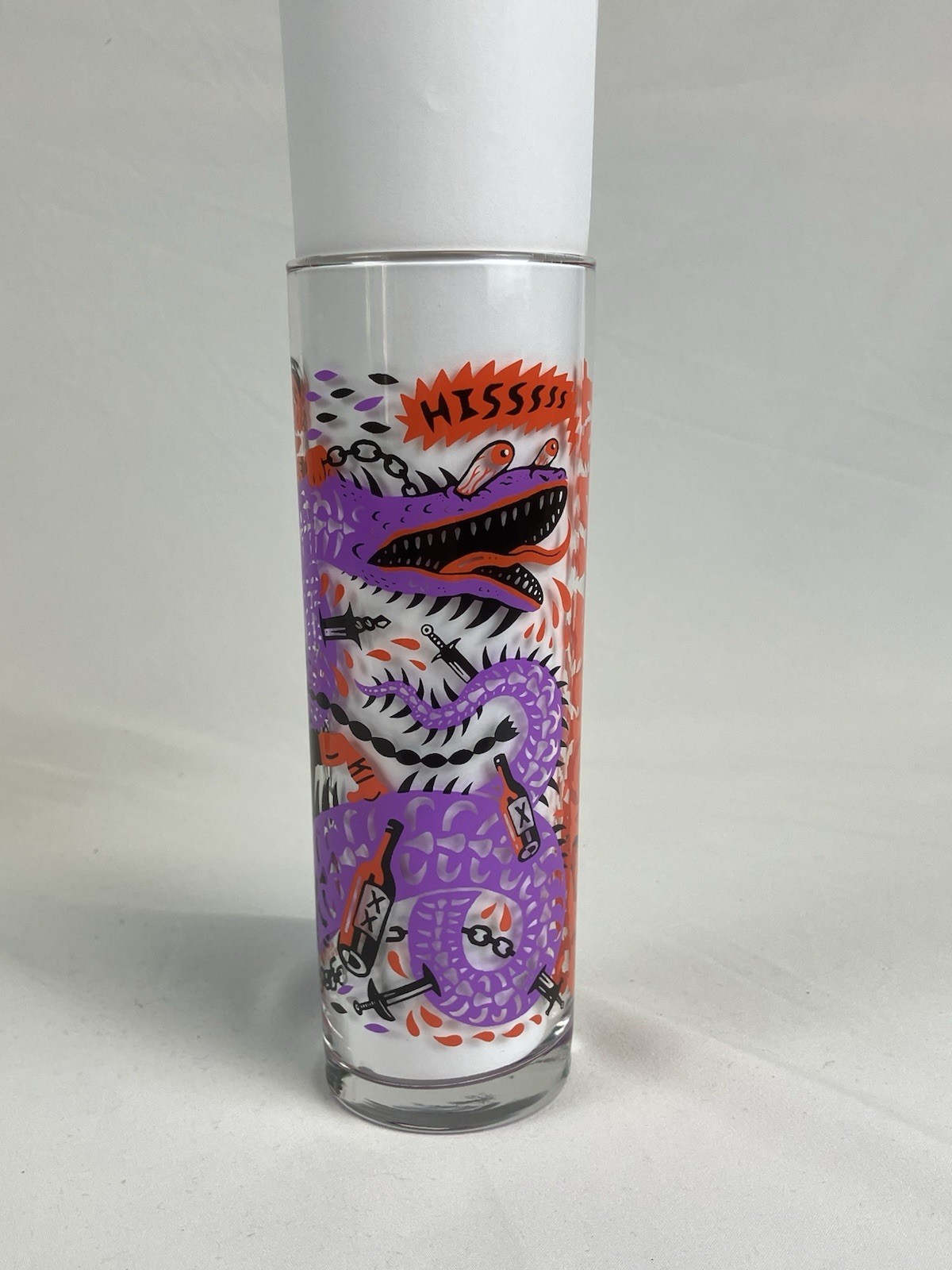 Paradise Lost Leviathan Zombie Glass Purple/Red Tiki 13 Oz Cocktail Glass New