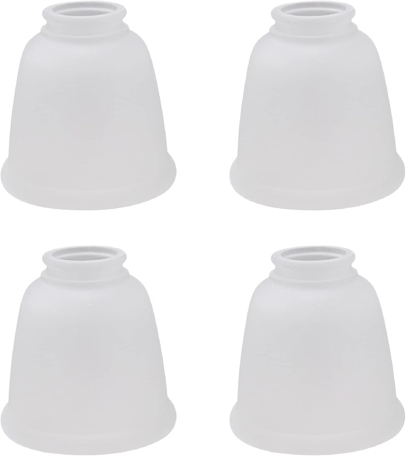 23045-4 Transitional Style Bell Shaped Frosted Replacement Glass Shade, 2-1/8...