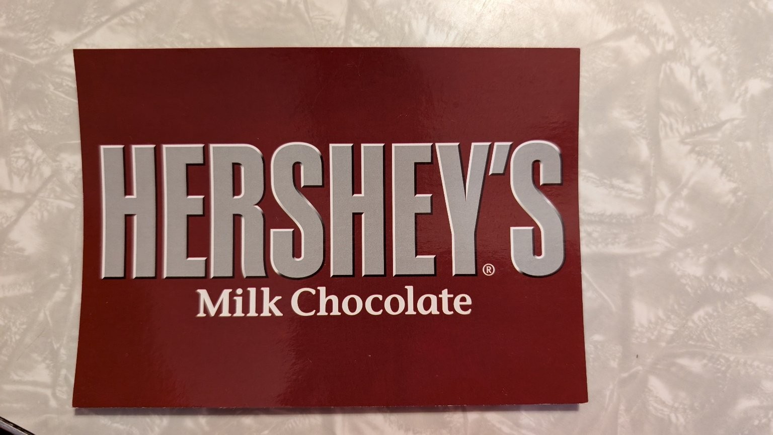 Hershey\'s Milk Chocolate Logo Advertising Postcard 2007 Gold Star Products