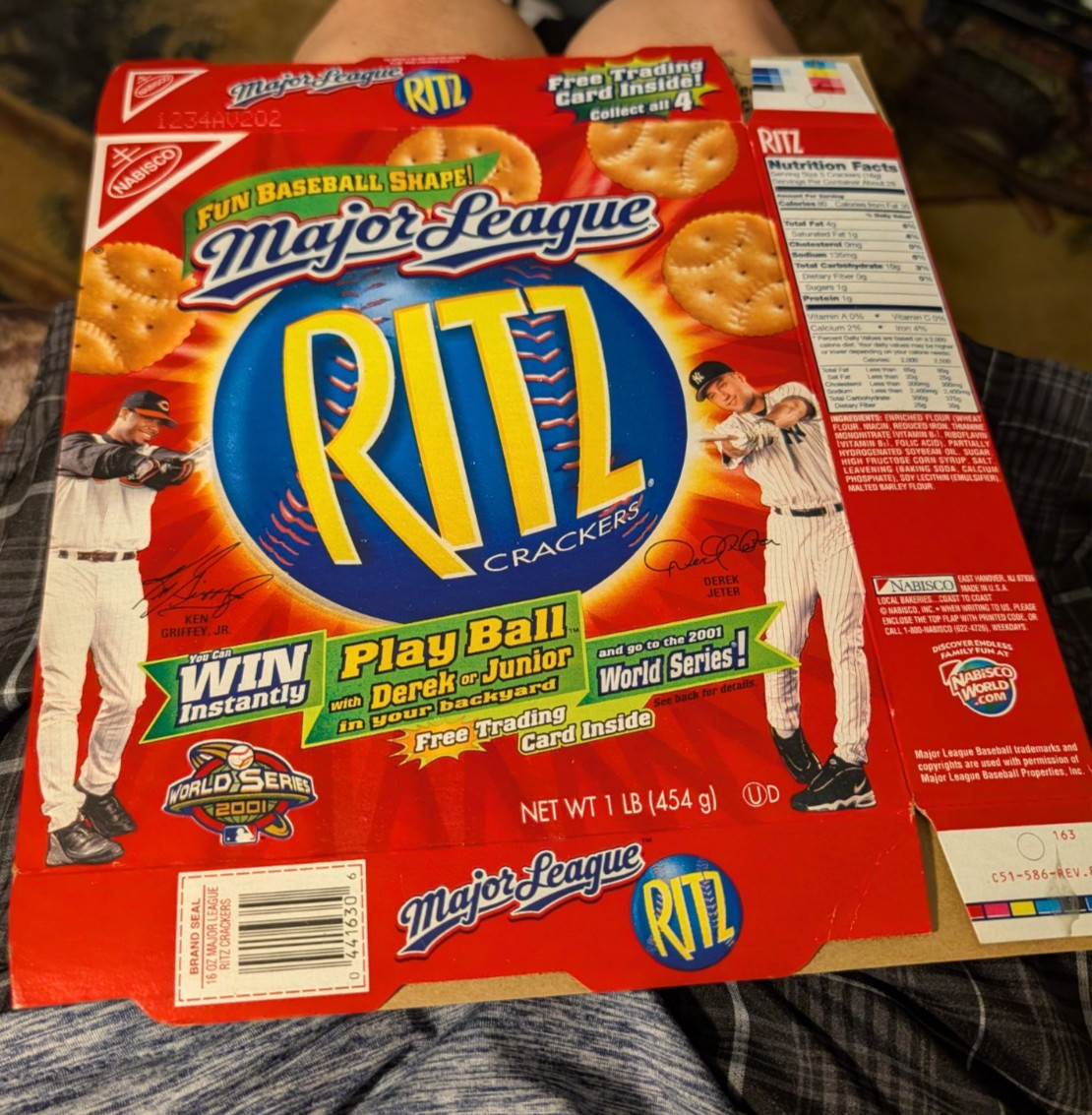 VINTAGE 2001 Ritz Crackers MLB Box Derek Jeter Ken Griffey Jr World Series