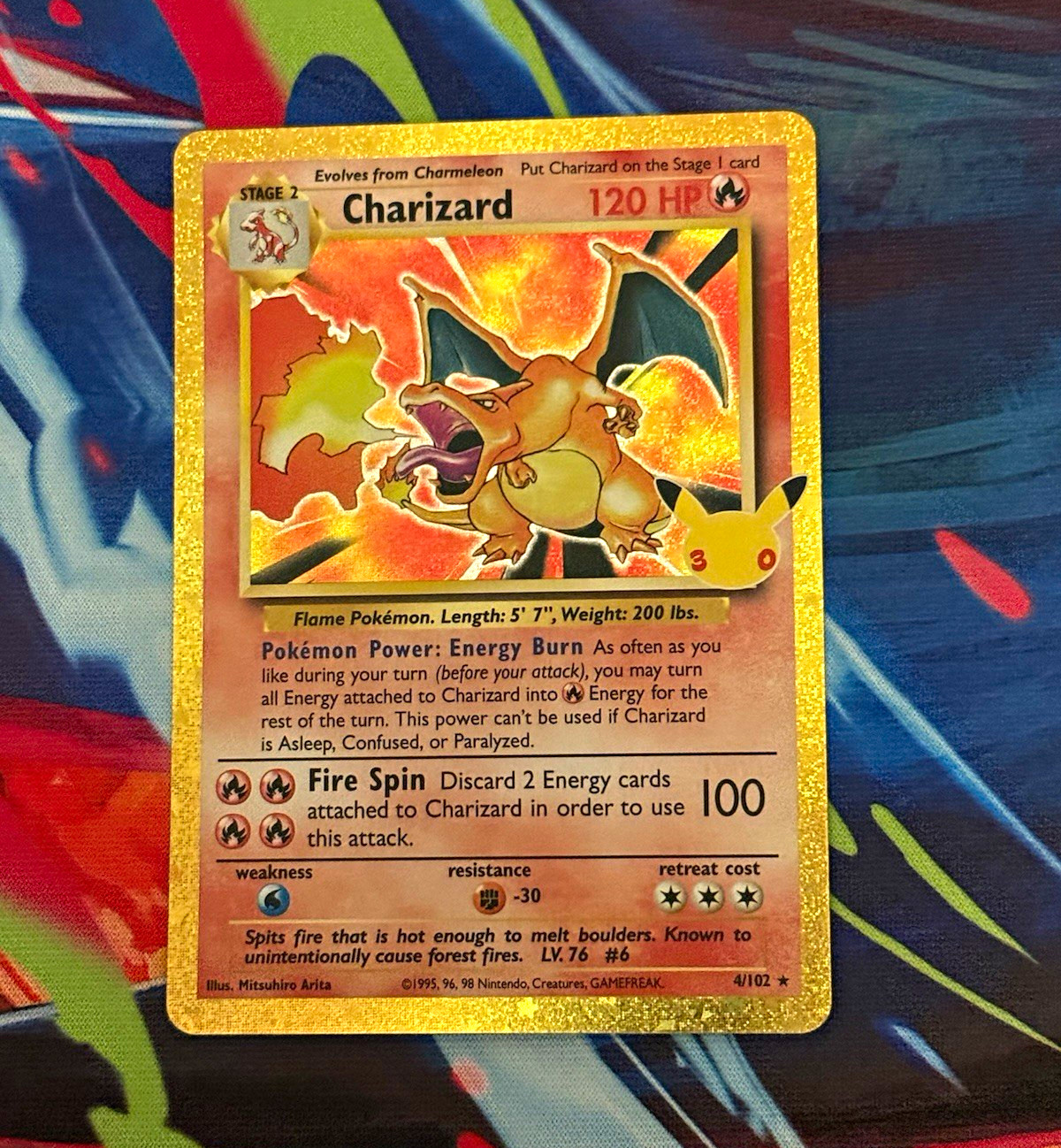Pokémon TCG Charizard 4/102 Holo 30th Celebration Classic Collection Mint