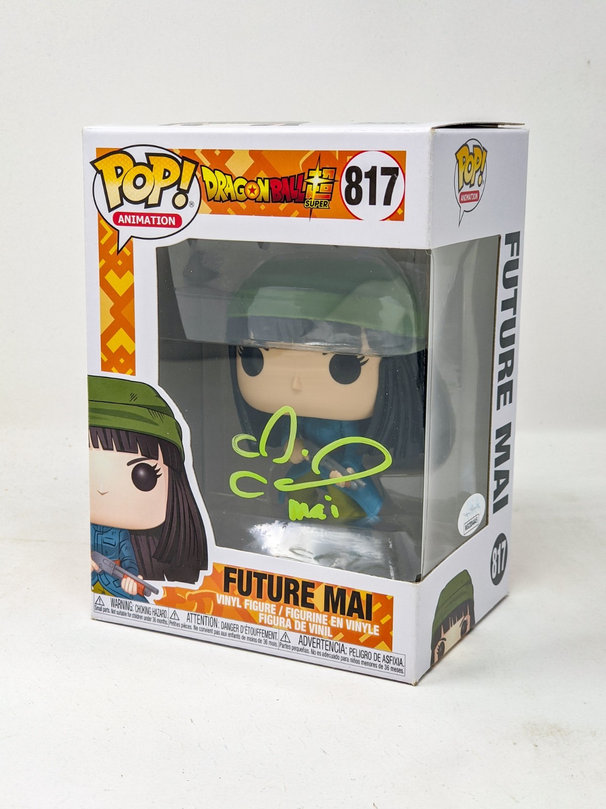 Colleen Clinkenbeard Dragon Ball Z Future Mai #817 Signed Funko Pop JSA