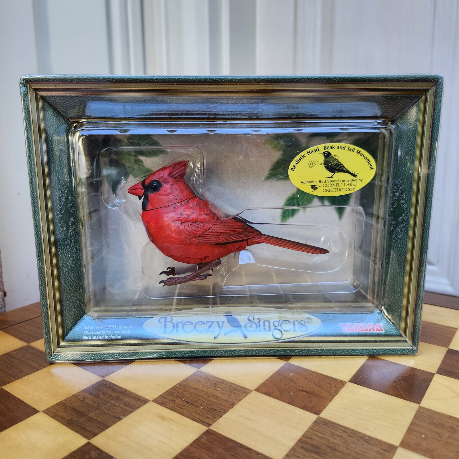 Breezy Singers Northern Cardinal Bird Realistic Head Beak and Tail Movements NEW
