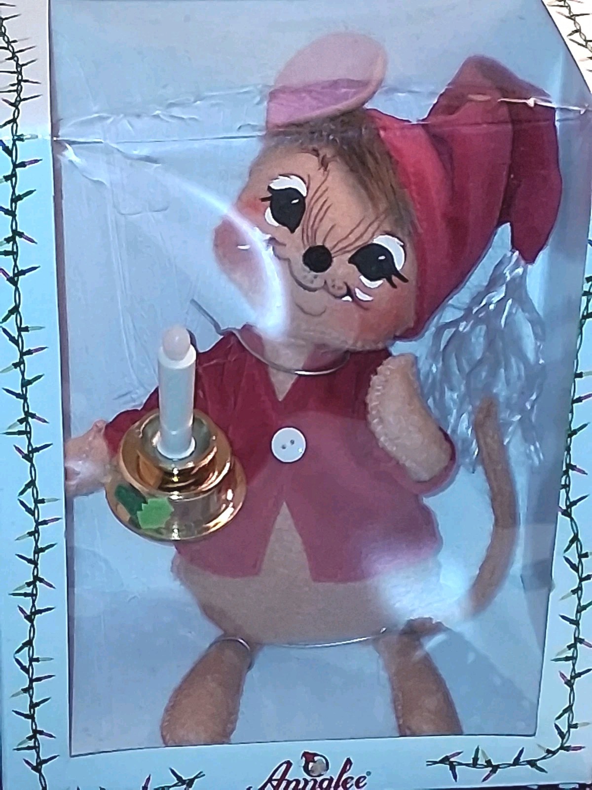 ANNALEE IN LIGHTS EXCLUSIVE Christmas Nightshirt Mouse ILLUMINATE CANDLE NEW BOX