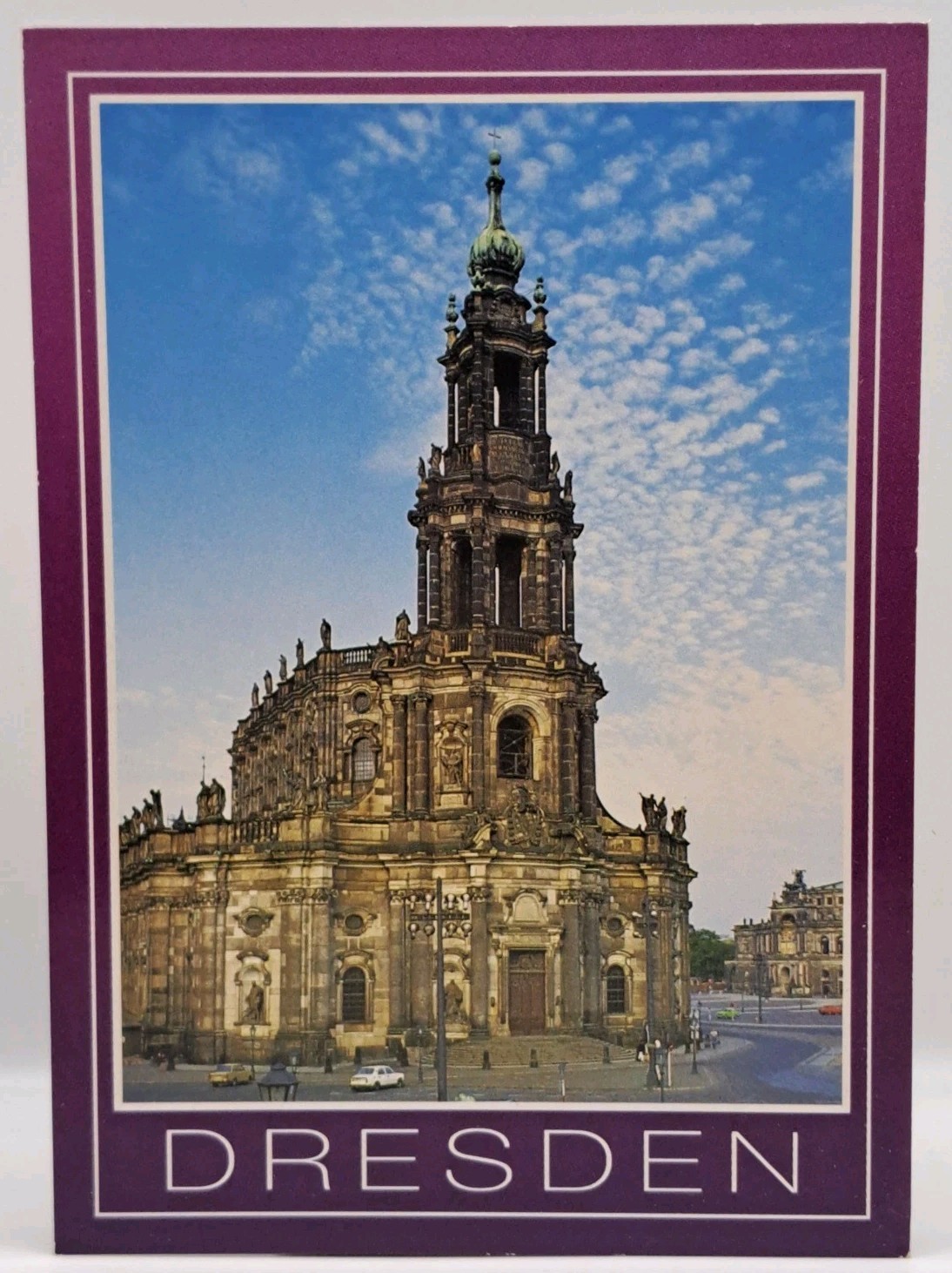 Vintage Postcard Dresden Cathedral Germany Catholic Court Church