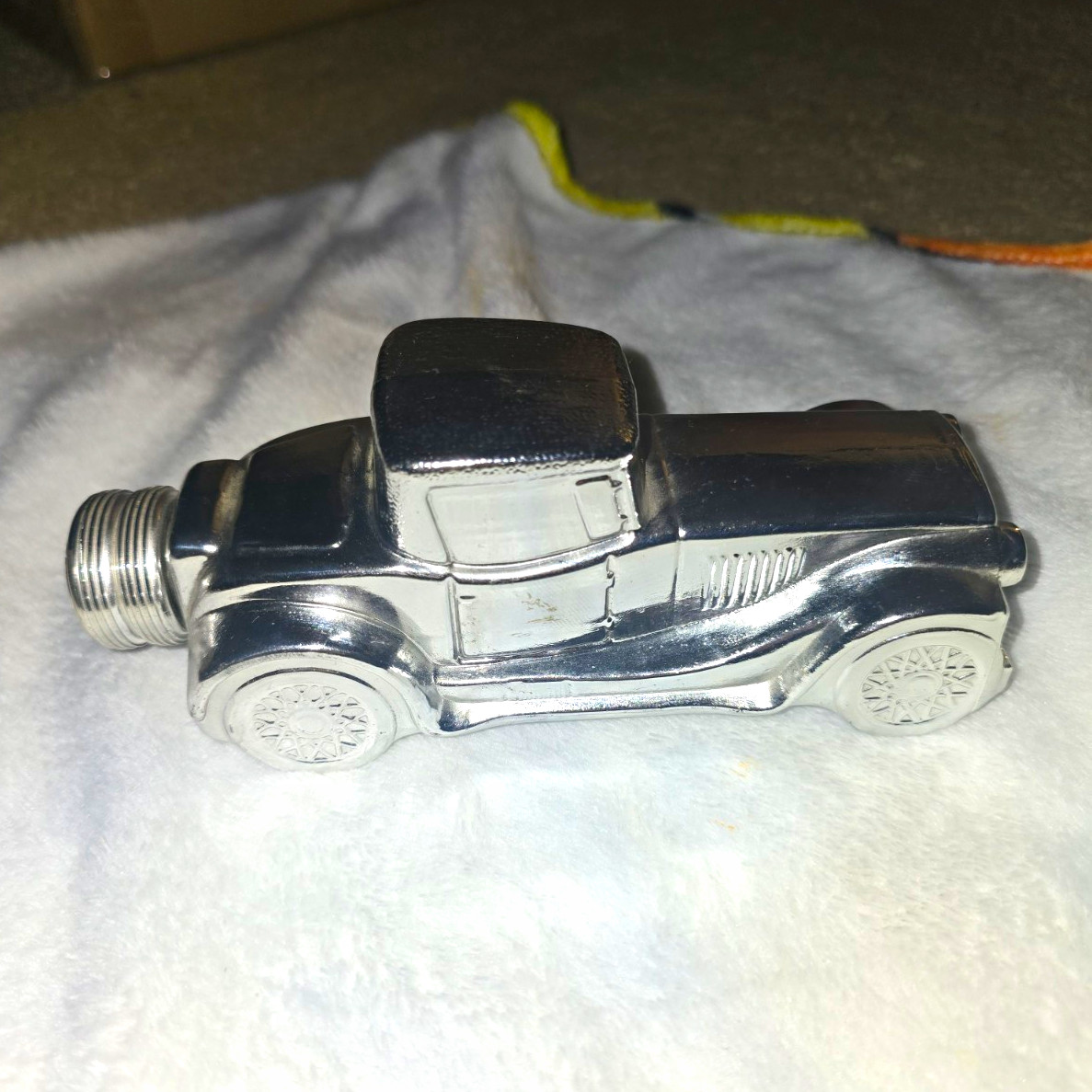 Lot Of 2 Vintage Silver Tone Car-Shaped Engraved 1978
