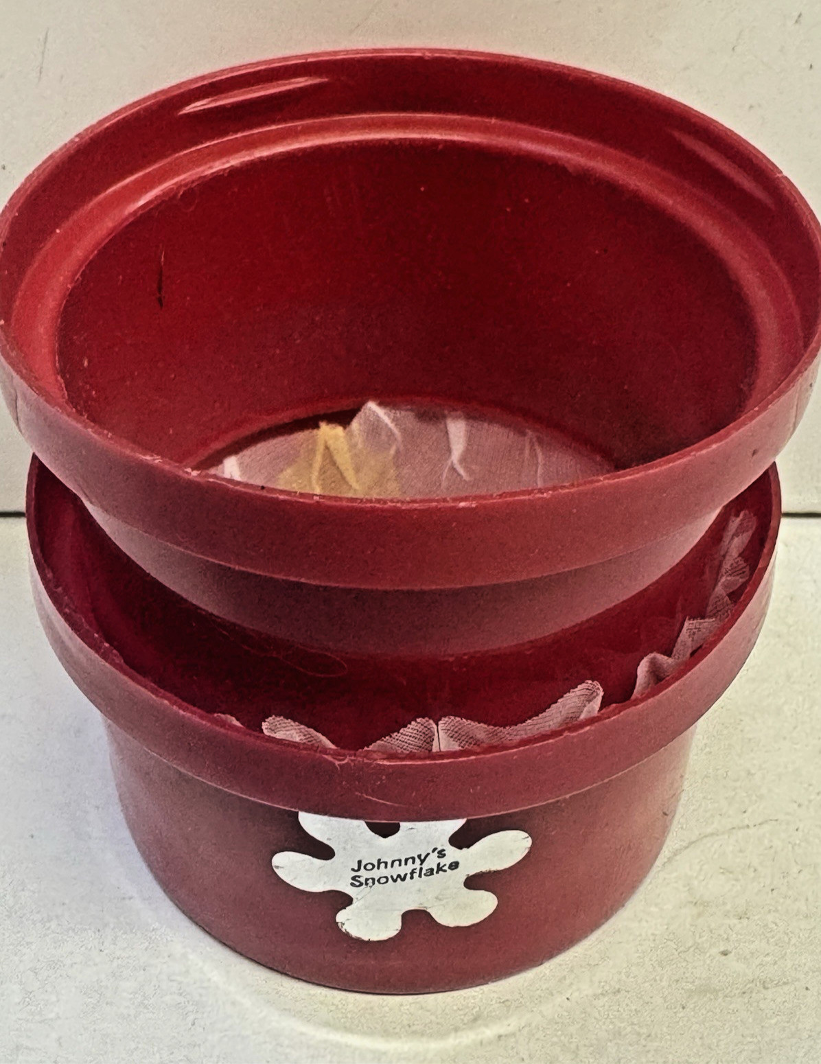 Org Johnny's Snowflake 1977 Collectible With Paperwork Unused /Vintage Red