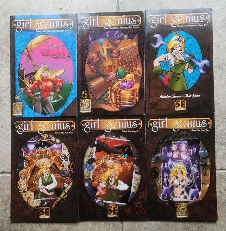 Girl Genius # 1 - 5 & Secret Blueprints 2001 Series (VF/NM) .