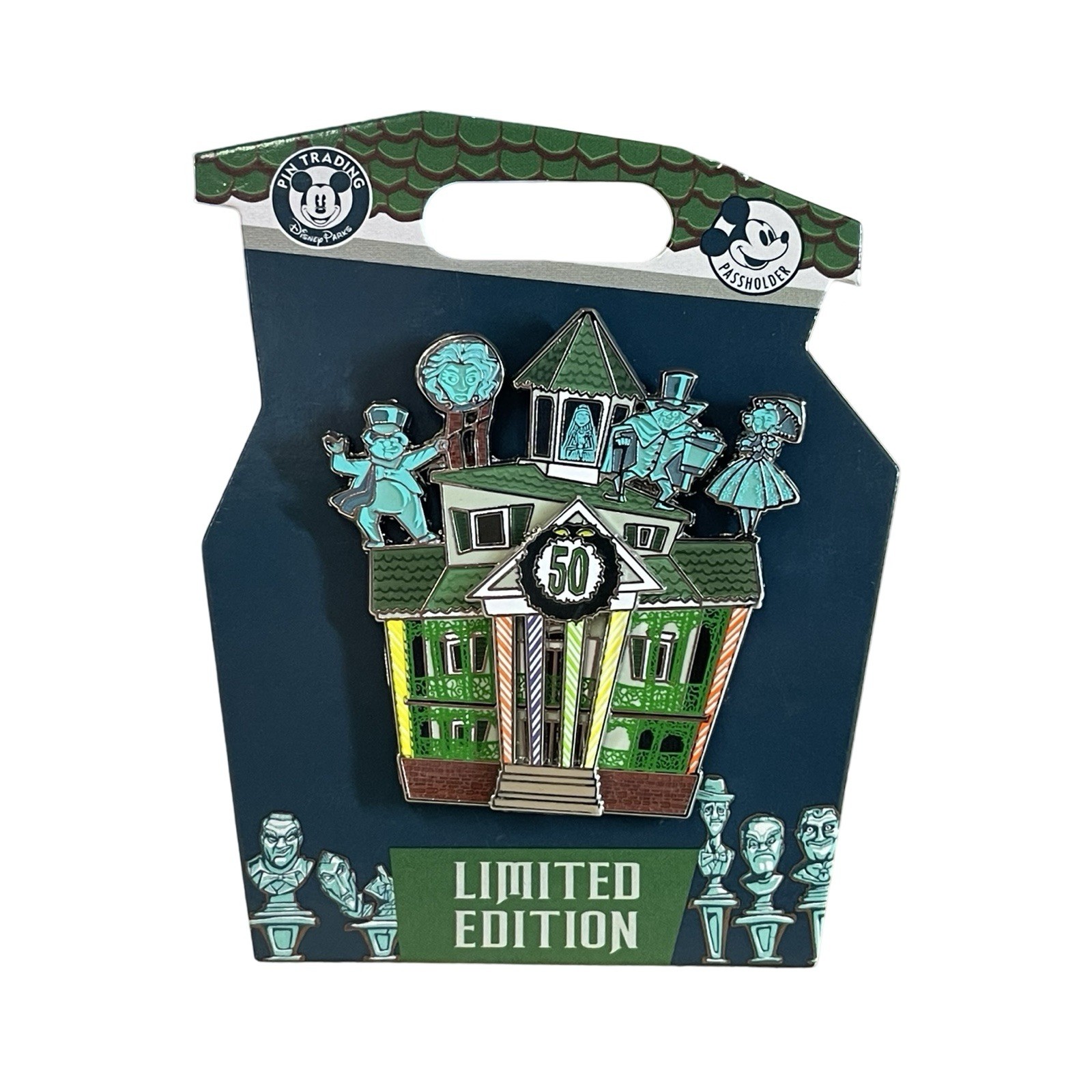 Disney Annual Passholder Haunted Mansion 50th Anniversary Gingerbread House Pin