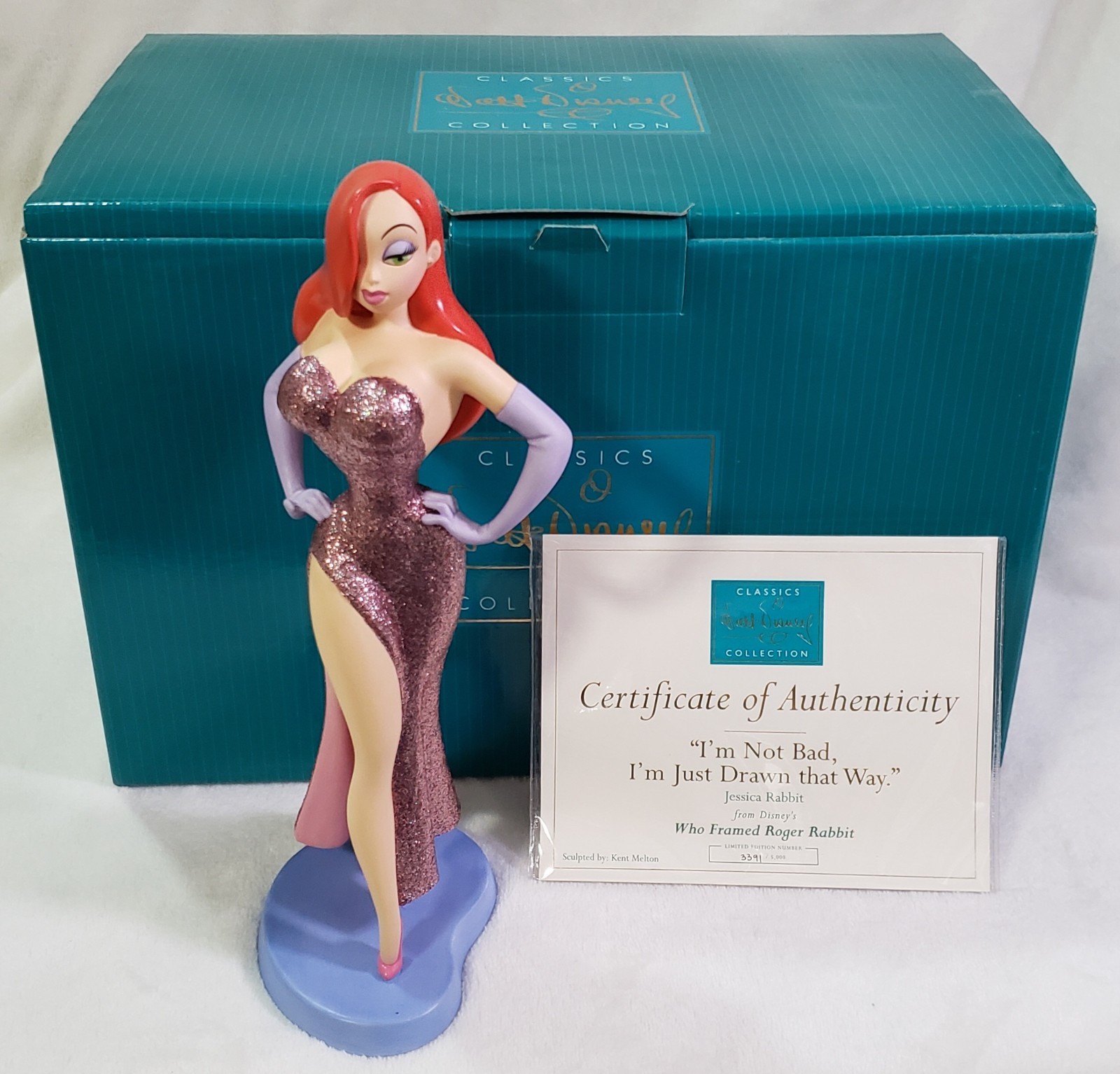 WDCC Jessica Rabbit I’m Not Bad I’m Just Drawn that Way Walt Disney +Box/Coa