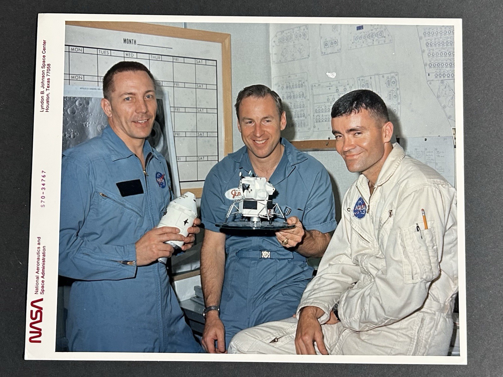 1970 NASA Apollo 13 Crew Press Photo