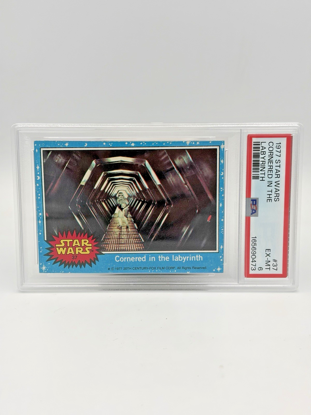 Vintage 1977 Topps Star Wars #37 Cornered In The Labyrinth PSA 6 1st Series Card