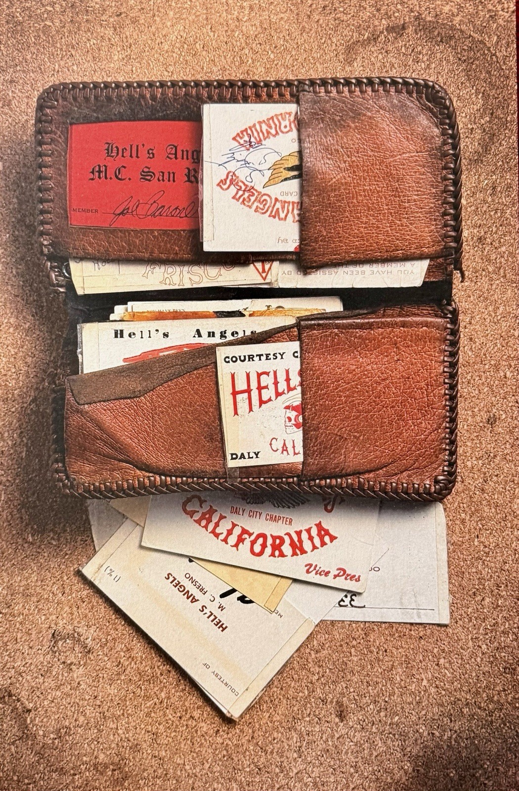 1950s 60s Hells Angels Courtesy Card POSTER Frisco Outlaw Motorcycle Club Biker