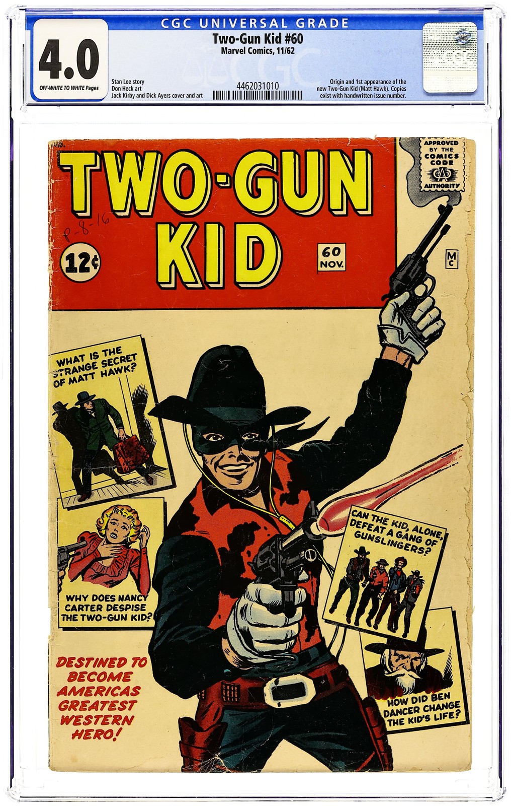 Two-Gun Kid #60 CGC 4.0 1962 4462031010