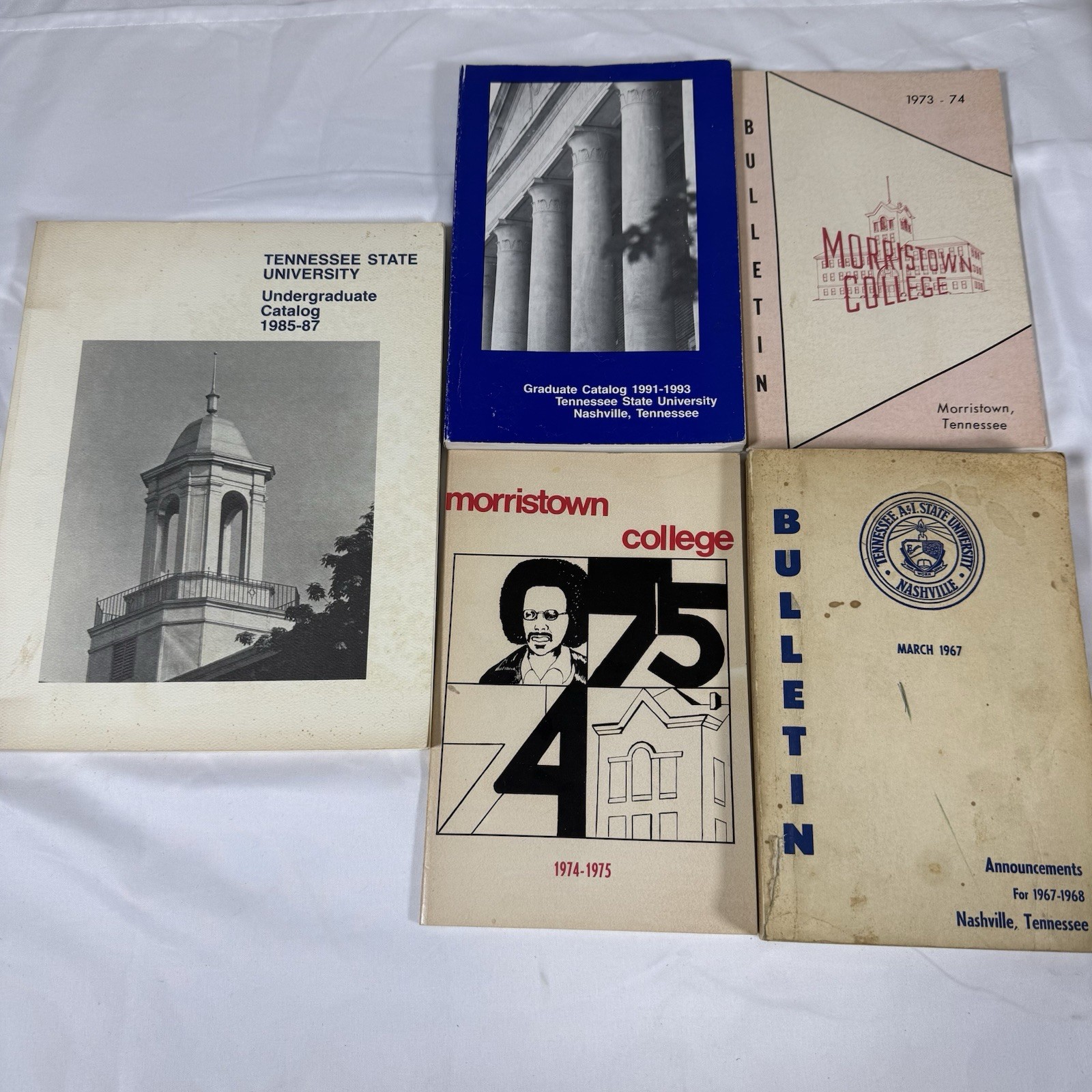 Vintage Tennessee HBCU College Catalog Bulletin Lot TSU Morristown 1967-1993