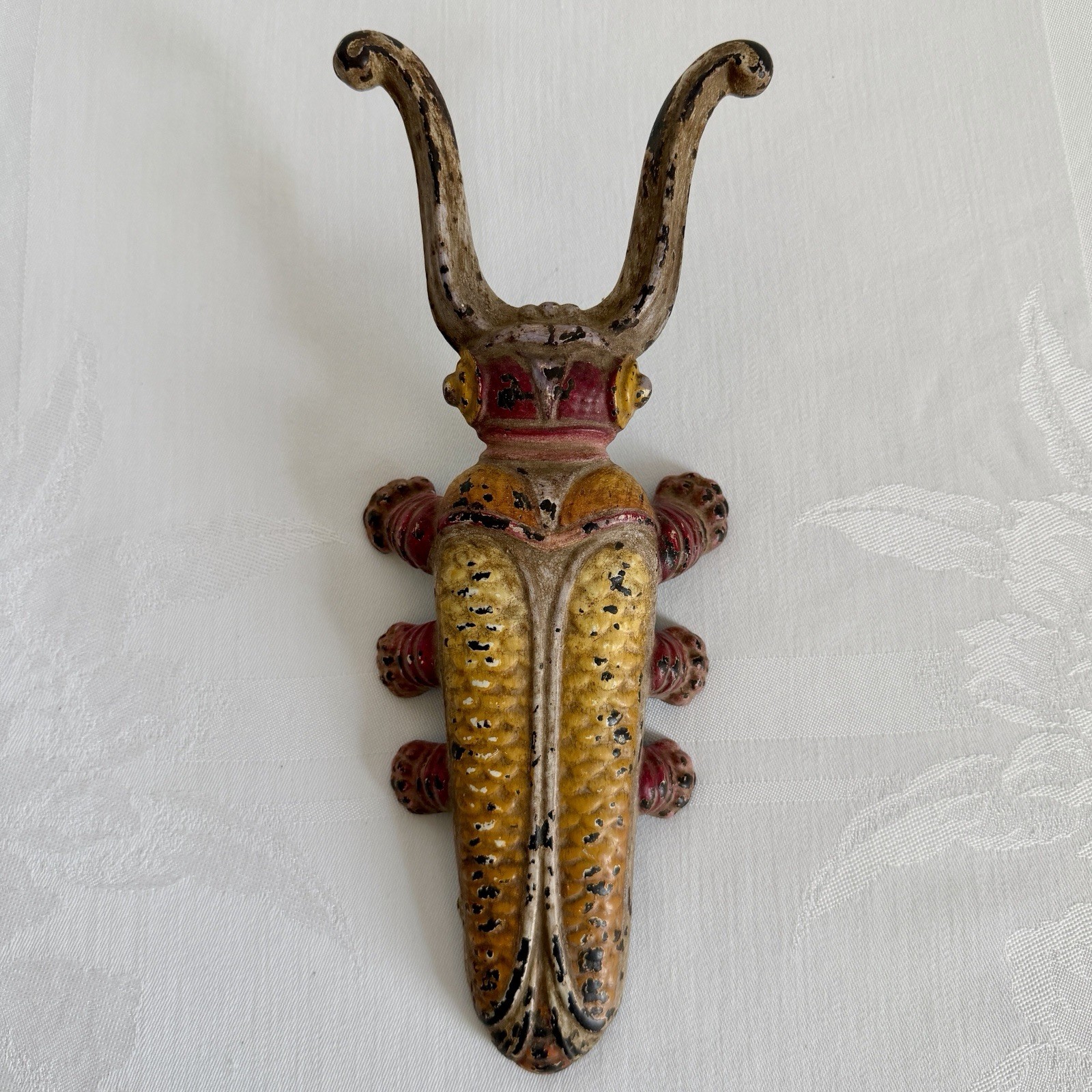 Antique Mid 1800s Harbster Bros & Co. Reading PA Cast Iron Beetle Boot Jack