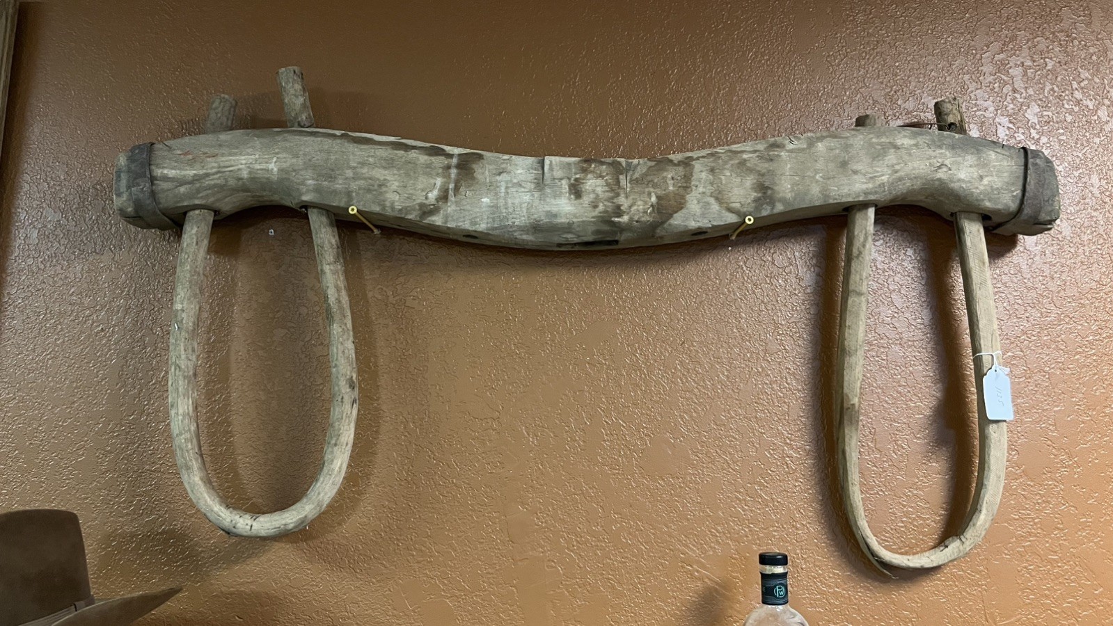 Antique Double Ox Yoke | Large Ox Yoke | Rustic Wood and Steel Double Ox Yoke |