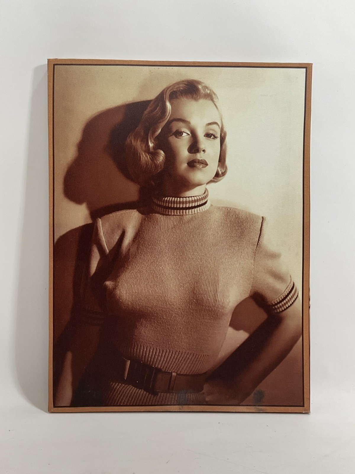 Vintage 60’s Marilyn Monroe Sweater Canvas  Print  Wall Art 18 x 13.5”