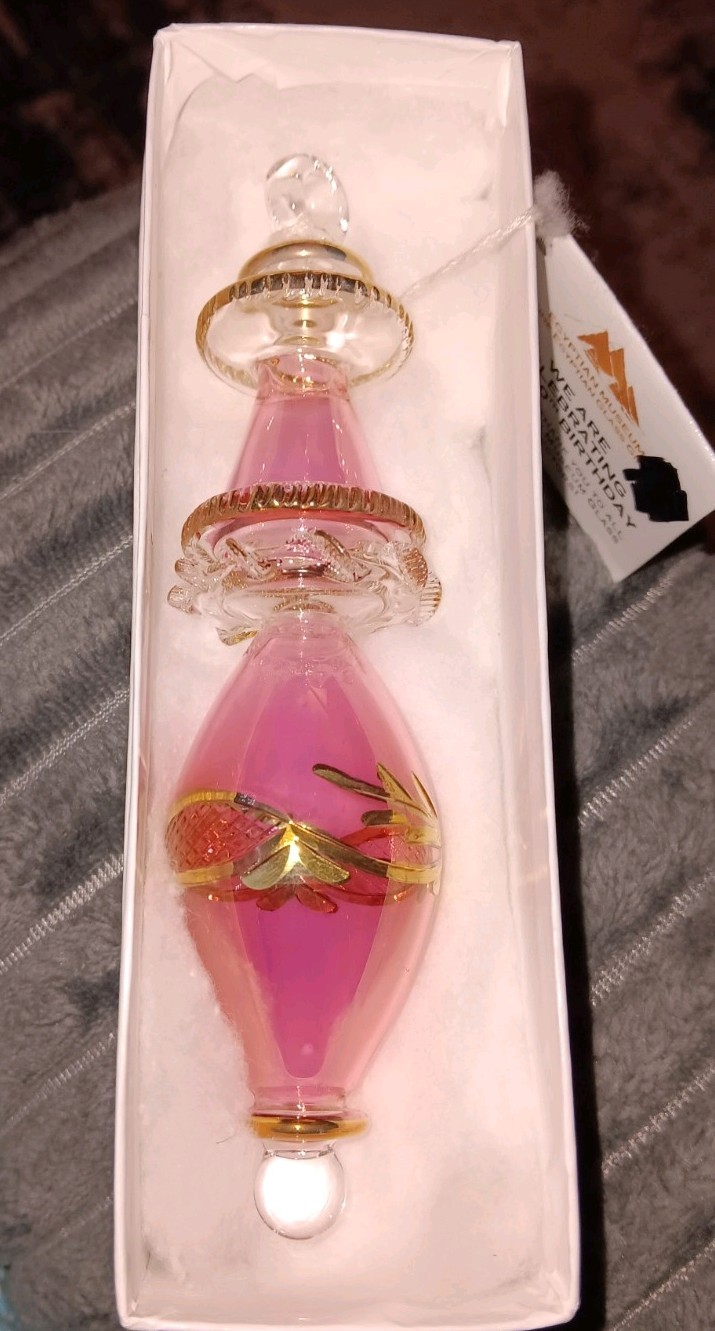 Gorgeous Egyptian Museum Fine Glass 10th Birthday Ornament