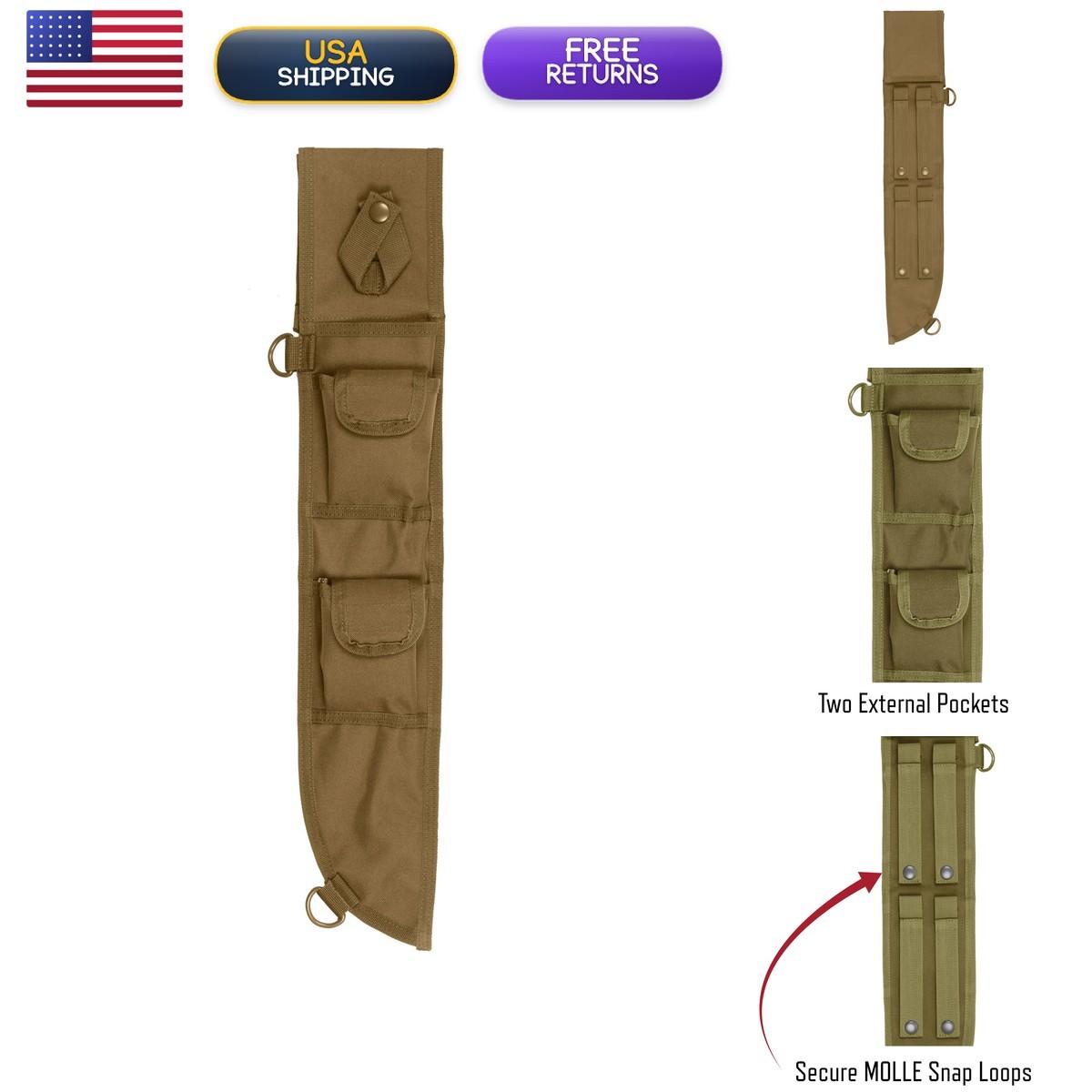 Rothco MOLLE Compatible Machete Sheath - 18 Inch 16324