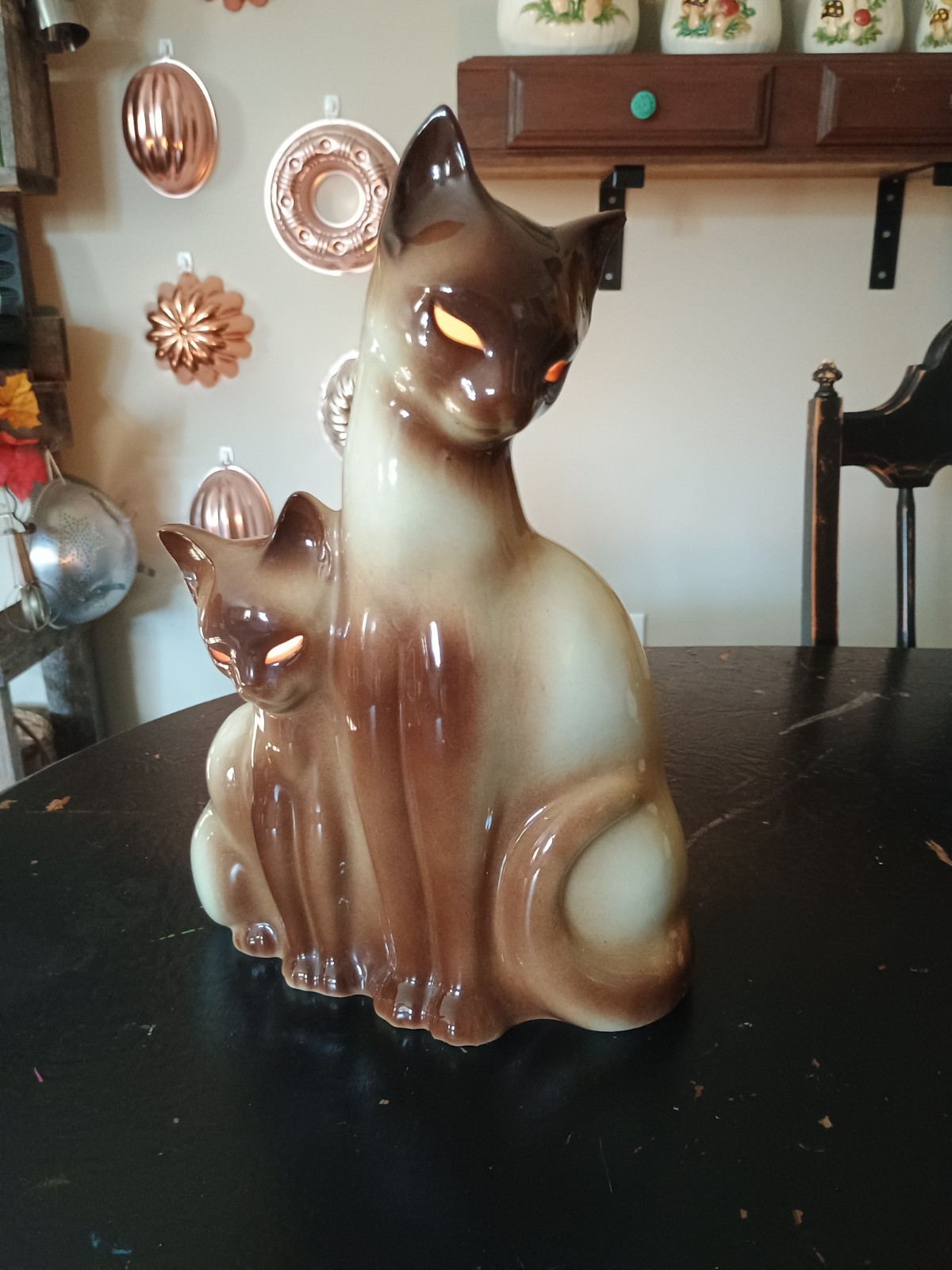 Vintage Kron Siamese Cat TV Lamp MCM 1950s Ceramic Works