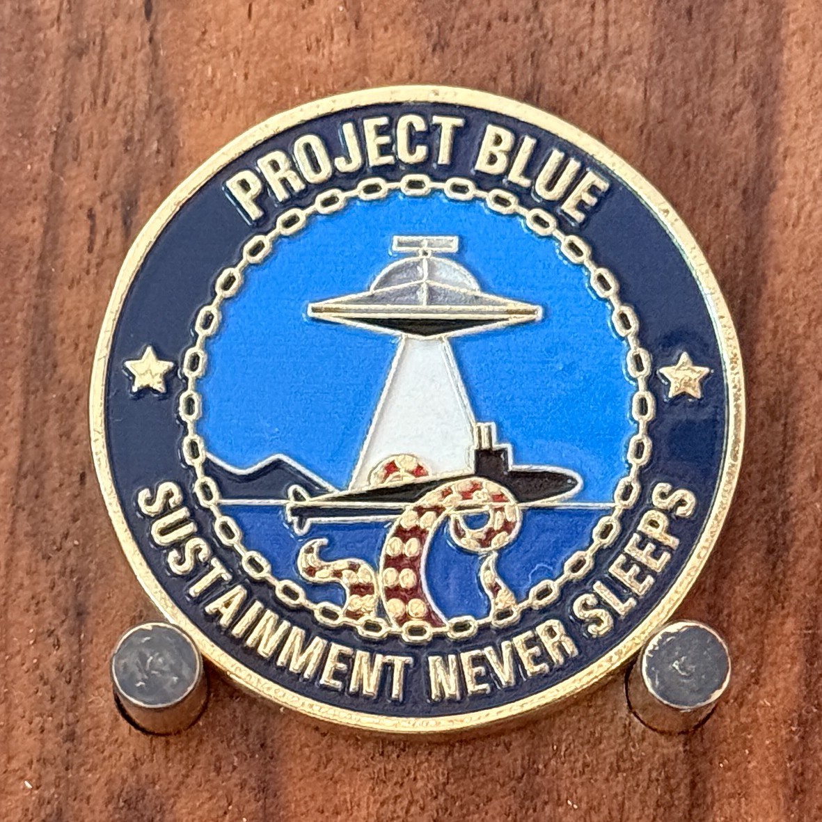 Project Blue Columbia Class Submarine Navy Themed Challenge Coin  W#20