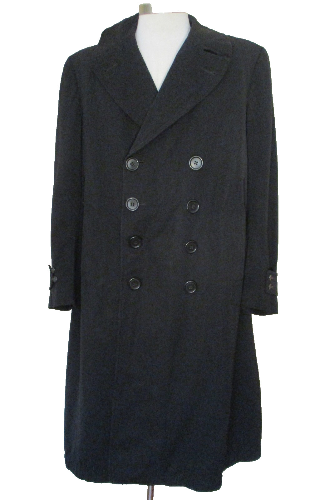 VTG U.S. Naval Navy Officers Bridge Coat Long Double Breasted WWII Era M