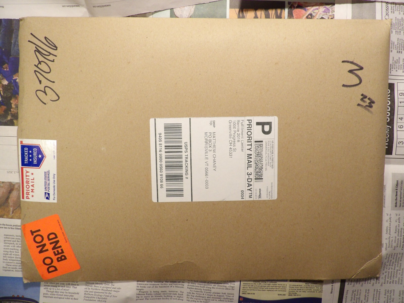 *Time Capsule* - Sealed Bernie Sanders 2016 1X13X18 Package