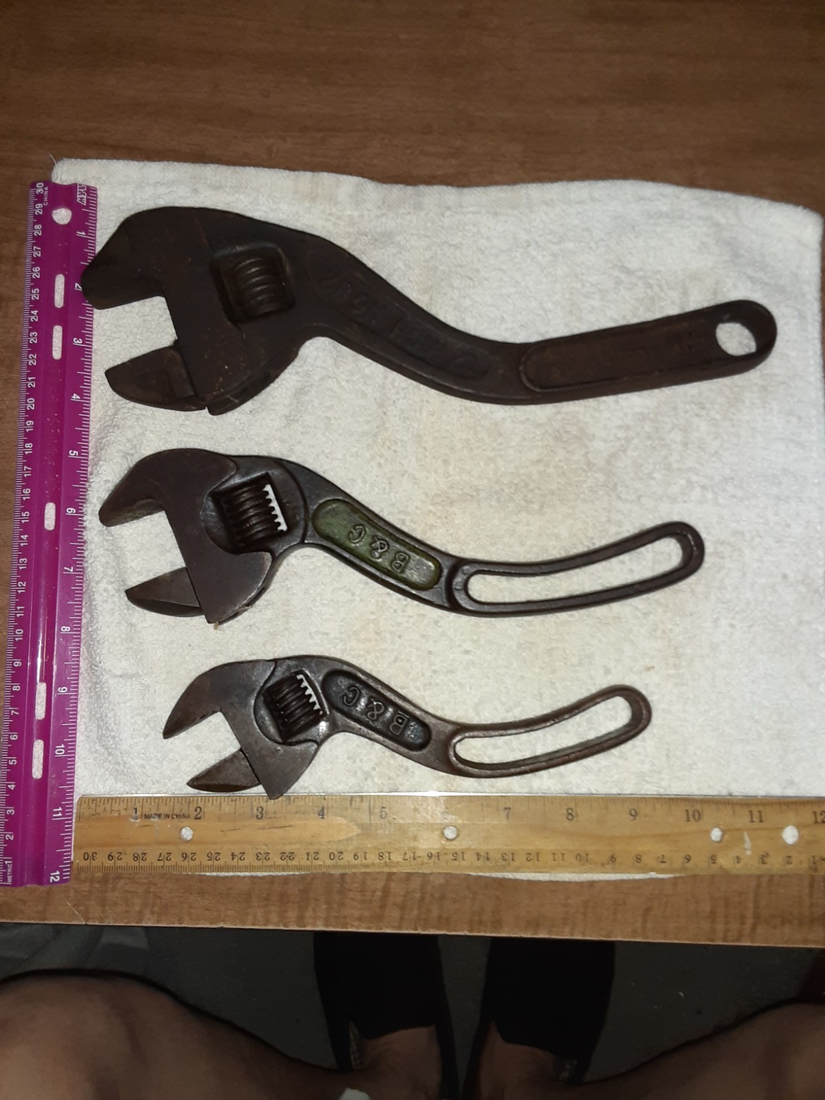 3 Vintage Heavy Duty Crescent Wrenches 12\