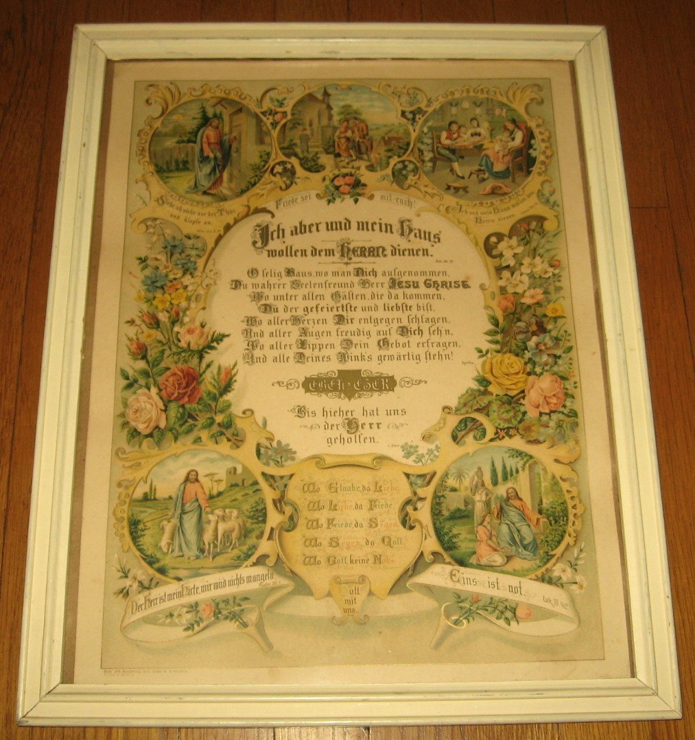 Vintage Framed German House Blessing